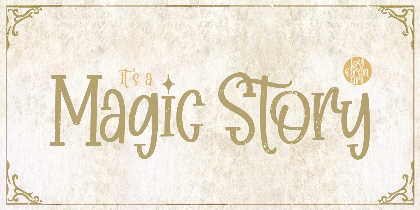 Пример шрифта Magic Story #1